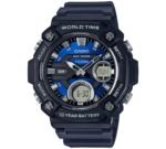 Men's Analog Digital Black Resin Strap Watch 48mm