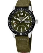 Seiko Men's 5 Sports Green Nylon Strap Watch 41mm