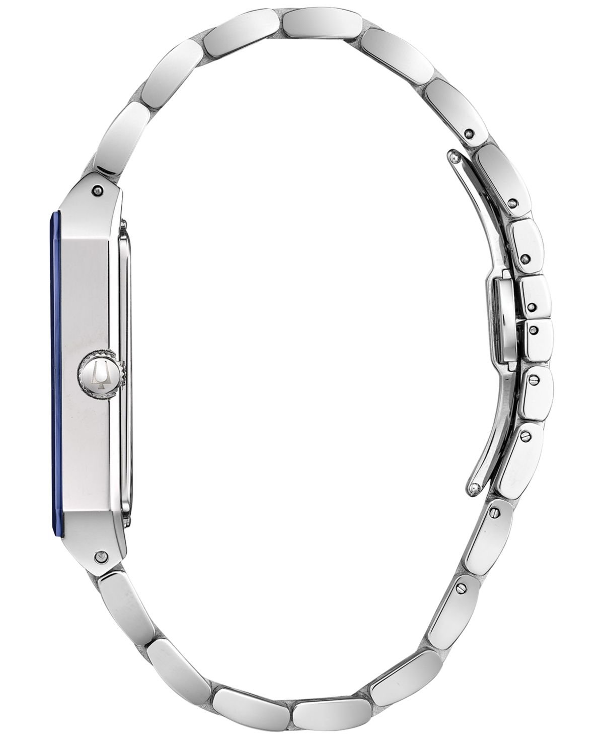 Bulova Men's Futuro Diamond-Accent Stainless Steel Bracelet Watch 31x45mm, Created for Macy's