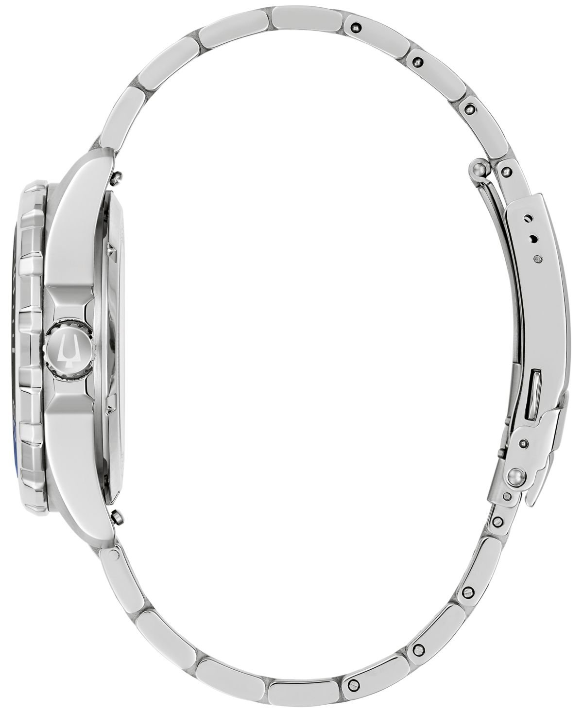 Bulova Men's Marine Star Series B Automatic Silver-Tone Stainless Steel Bracelet Watch 45mm