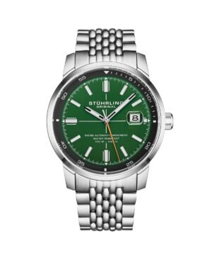 Stuhrling Trackmaster 1026 Men s Automatic Watch, 42mm Stainless Steel Bracelet