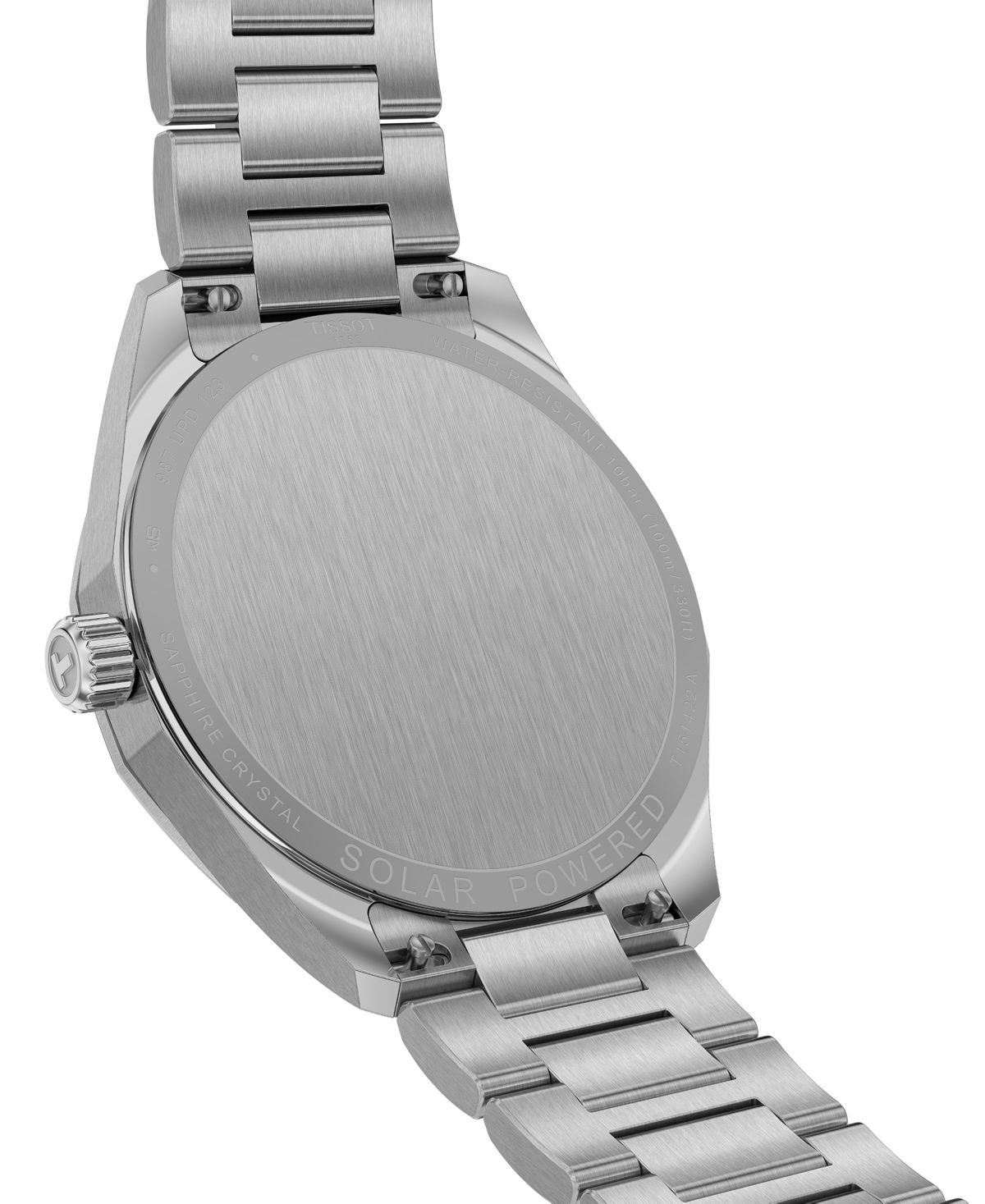 Tissot Men's Swiss PRC 100 Solar Quartz Stainless Steel Bracelet Watch 39mm
