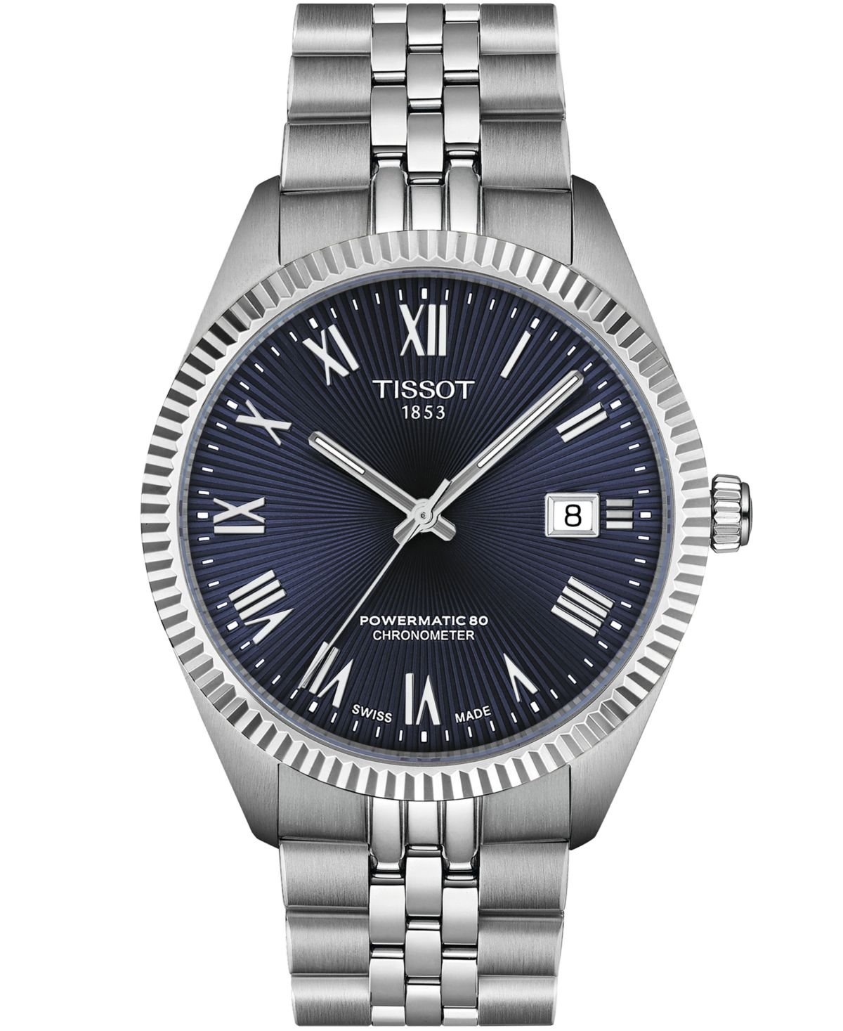 Tissot Men's Ballade Power Silver Stainless Steel Bracelet Watch, 39mm