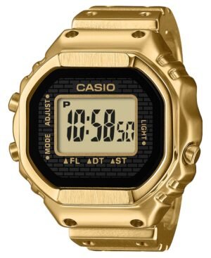 Casio Unisex Digital Gold-Tone Stainless Steel Ring Watch 19.5mm
