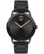 Movado Men's Bold Echo Swiss Quartz Ionic Plated Black Stainless Steel Watch 40mm