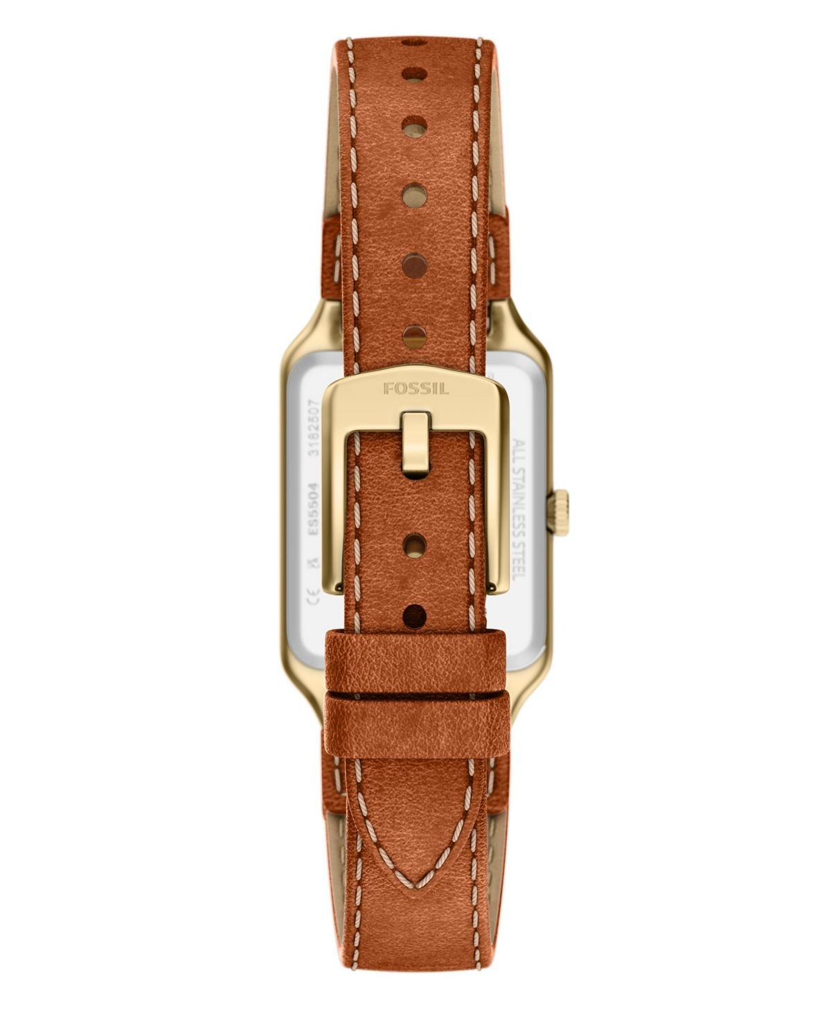 Fossil Women's Raquel Three-Hand Date Medium Brown Leather Watch 23mm