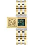 Versace Women's Swiss Reveal Square Two-Tone Stainless Steel Bracelet Watch 18x25mm