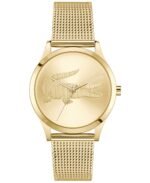 Lacoste Women's Crocodelle Gold Tone Stainless Steel Mesh Bracelet Watch, 36mm