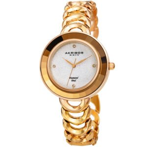 Quartz Diamond Silver Dial Ladies Watch AK1088YG - luxury watch