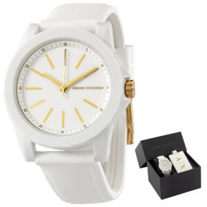 Lady Banks Quartz White Dial Ladies Watch Set AX7126 - luxury watch