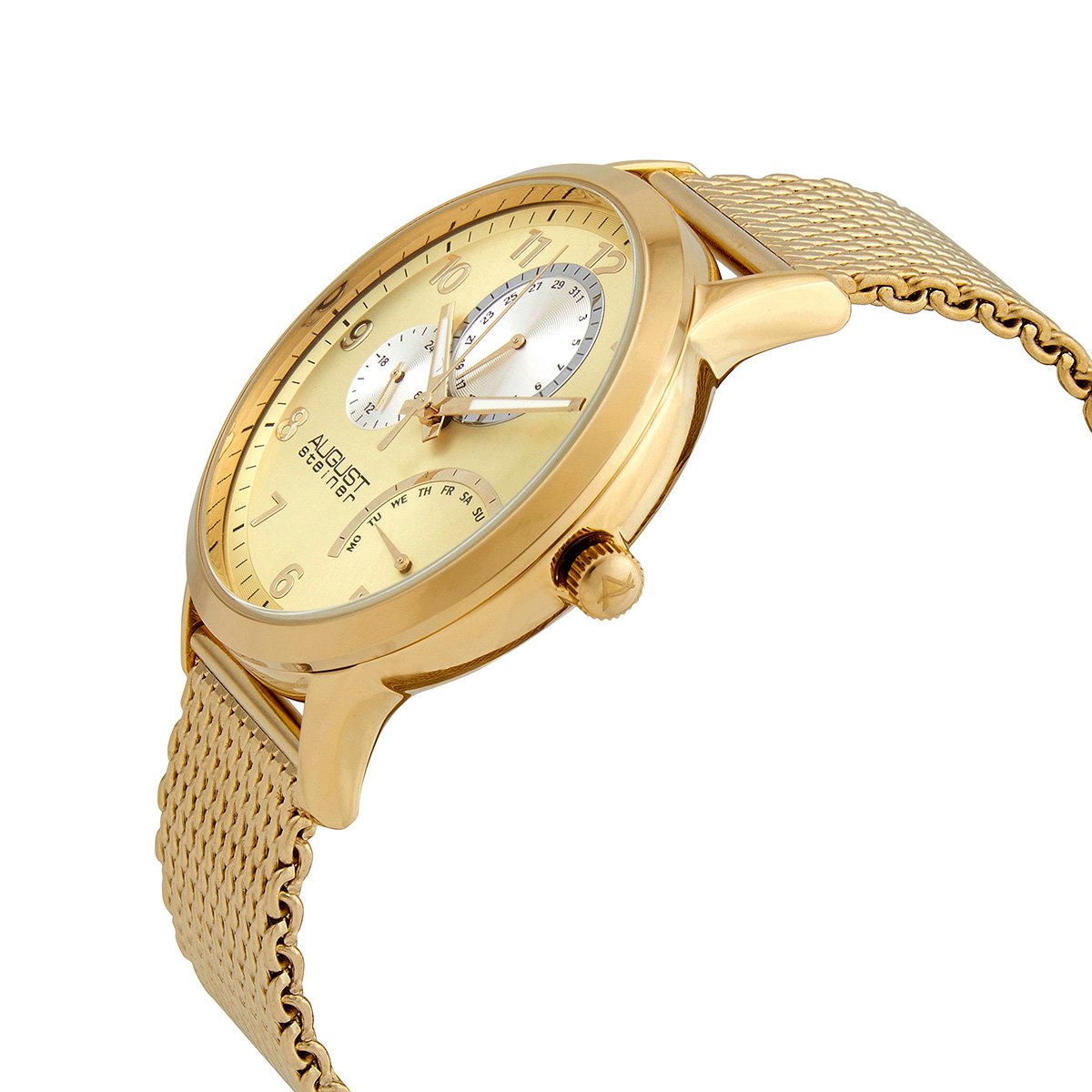 August Steiner Quartz Gold Dial Men's Watch AS8230YG