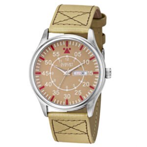 Beige Leather Beige Dial Watch AS8074BK - luxury watch