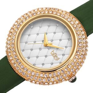 Burgi Argyle Style Quartz White Dial Ladies Watch BUR207GN