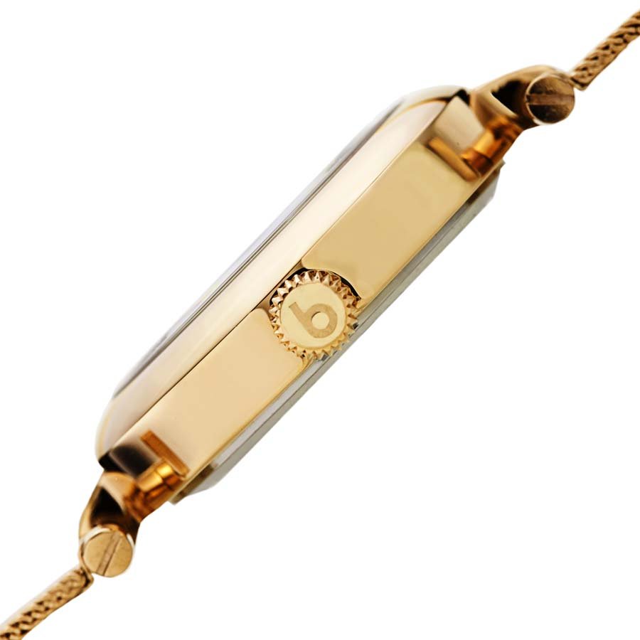 Burgi Quartz Gold Dial Gold-tone Mesh Ladies Watch BUR231YG - Image 2