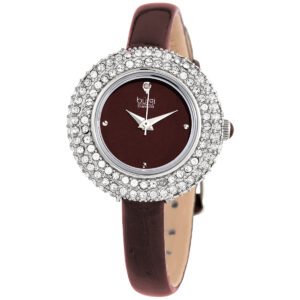 Burgi Quartz Diamond Red Dial Ladies Watch BUR195BUR
