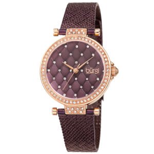 Burgi Argyle Style Purple Dial Ladies Watch BUR263PU