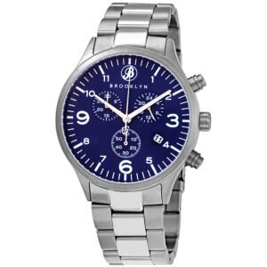 BROOKLYN WATCH CO. Bedford Brownstone II Quartz Blue Dial Men's Watch 308-BLU-2