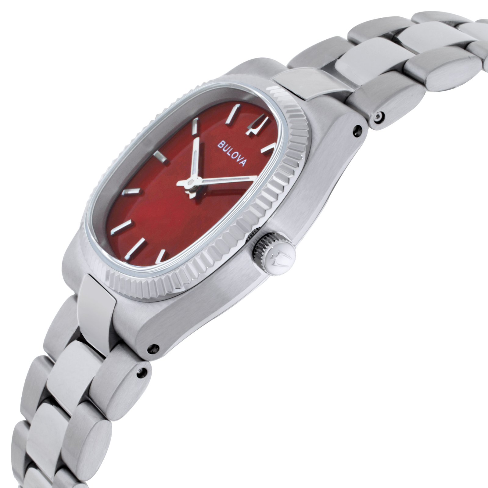 Bulova Super Seville Mini Quartz Red MOP Dial Ladies Watch 96L354 - Image 2