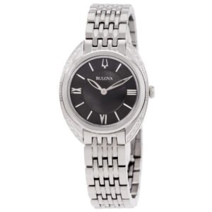 Bulova Classic Quartz Black Dial Ladies Watch 96R252
