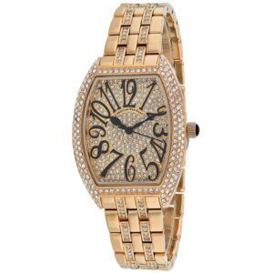 Elegant Sparkle Quartz Rose Gold Dial Ladies Watch CV0262 - luxury watch
