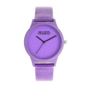 Crayo Splat Quartz Purple Dial Watch CRACR5307