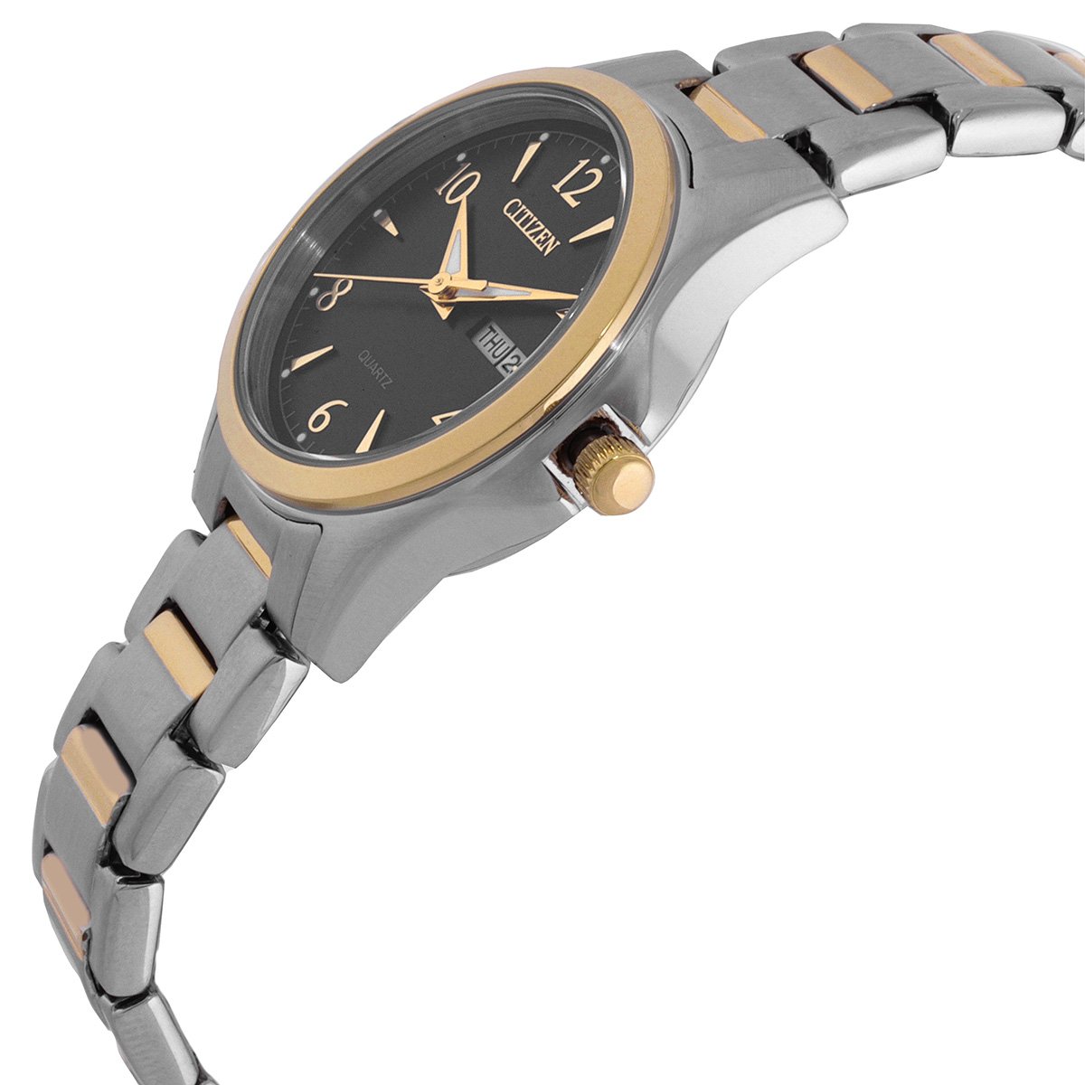 Citizen Quartz Black Dial Two-Tone Ladies Watch EQ0614-52E - Image 2