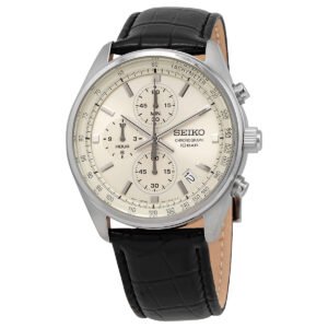 Seiko Chronograph Quartz Champagne Dial Men's Watch SSB383