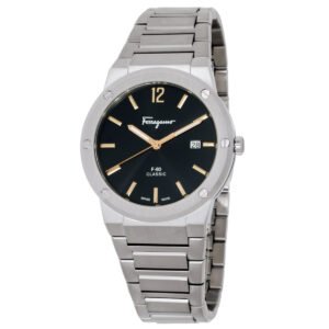 Ferragamo F-80 Classic Quartz Black Dial Men's Watch SFDT02423