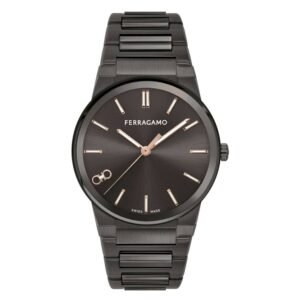 Ferragamo Infinity Sapphire Quartz Grey Dial Men's Watch SFST00524