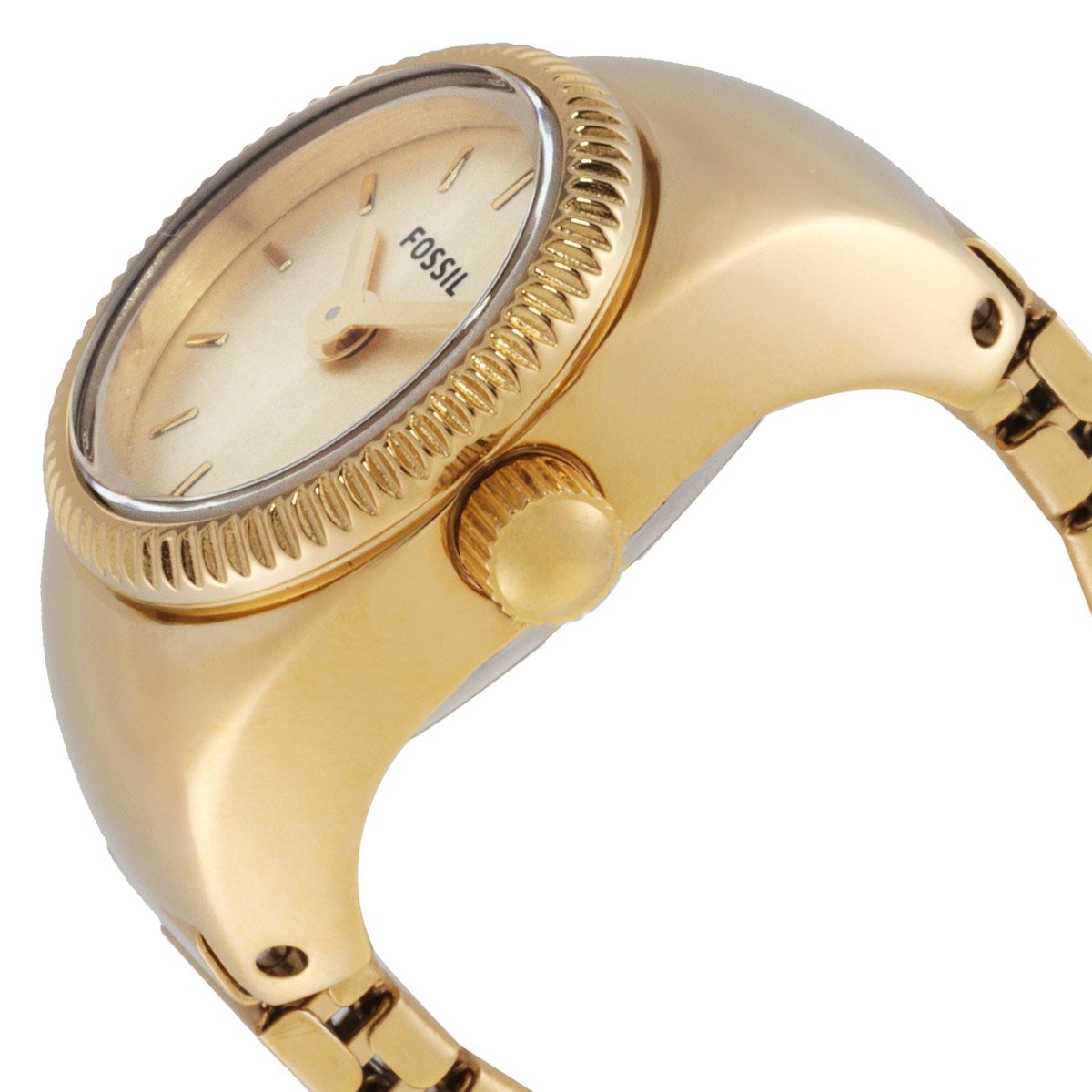 Fossil Quartz Gold Dial Ladies Watch Ring ES5246 - Image 2