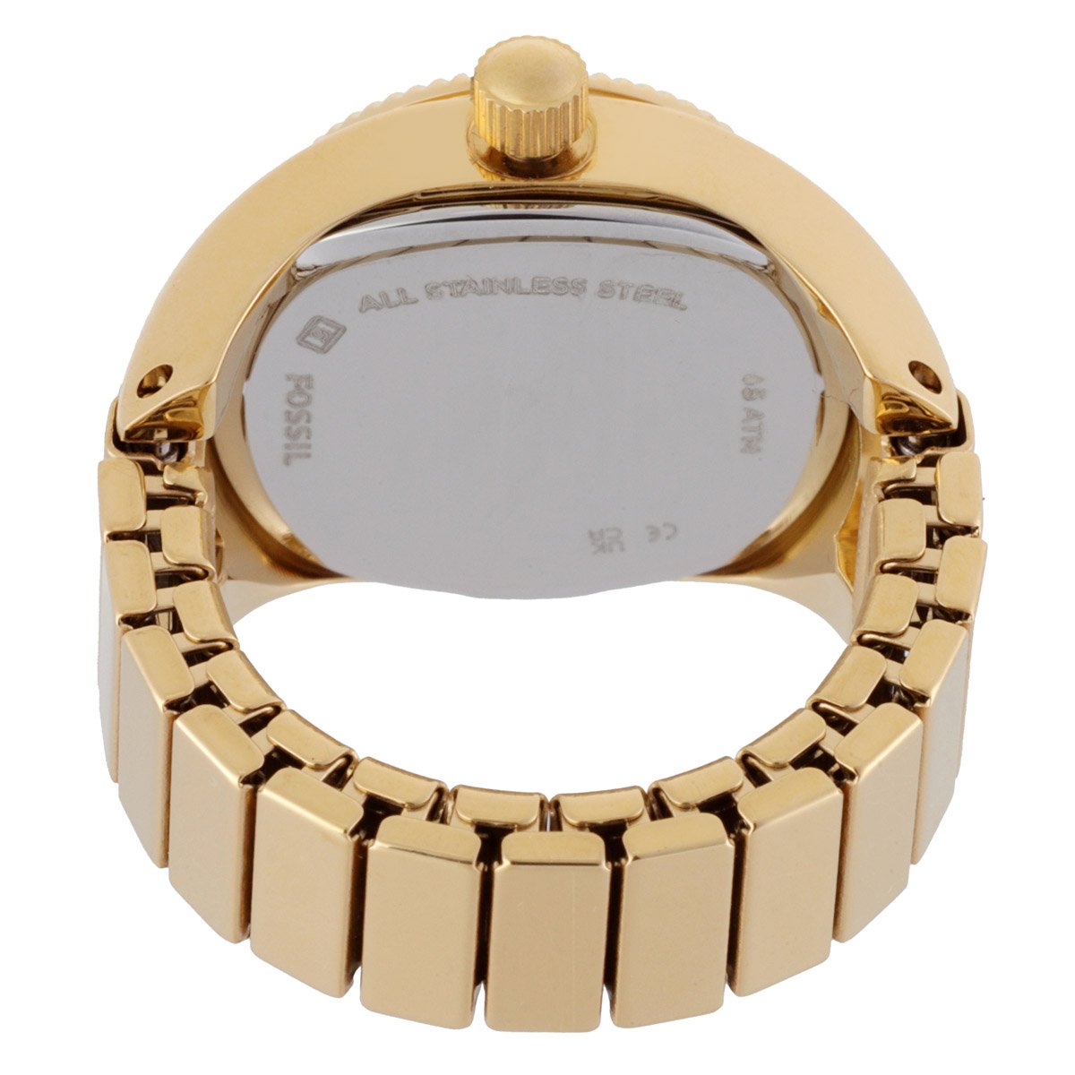 Fossil Quartz Gold Dial Ladies Watch Ring ES5246 - Image 3