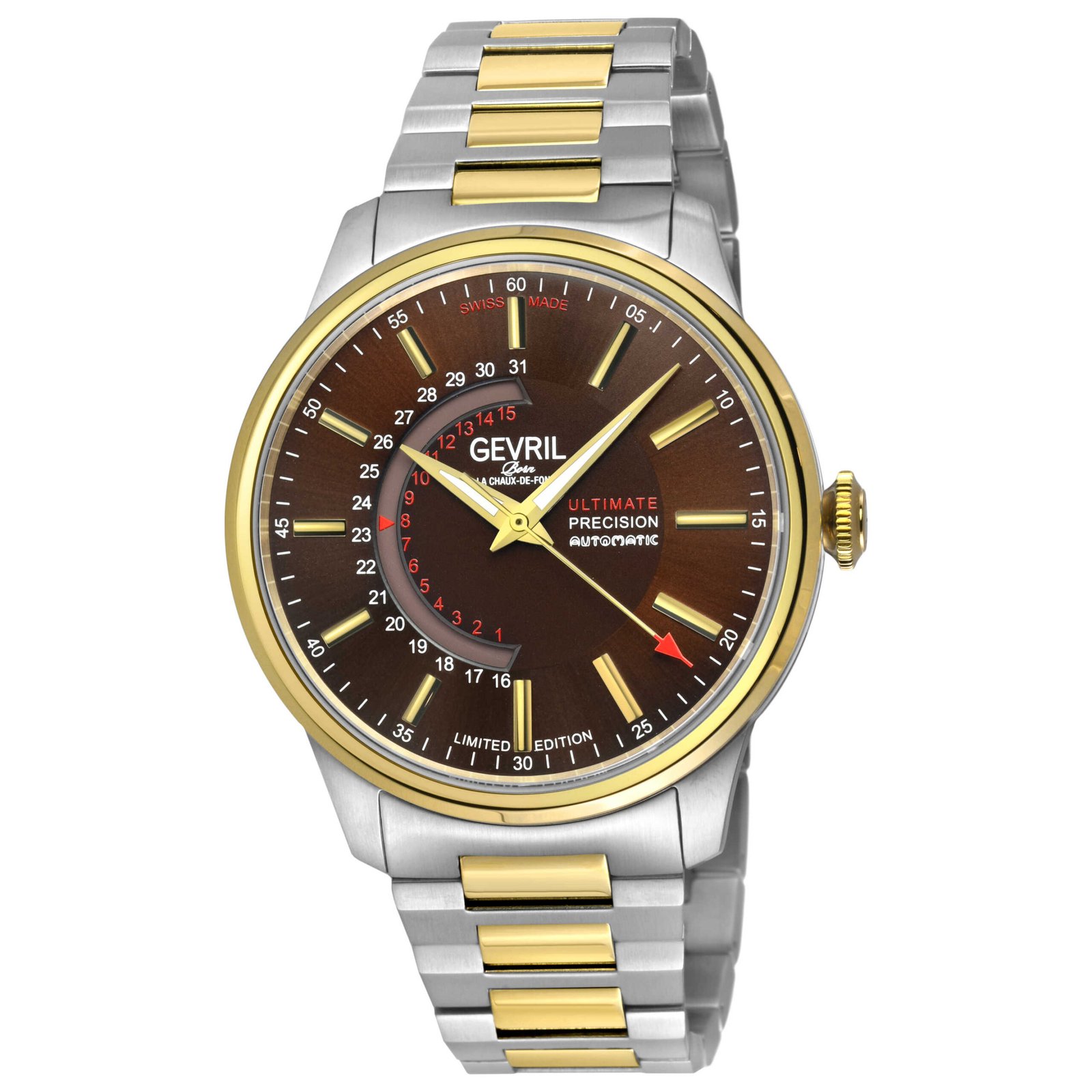 Guggenheim 44mm Brown Dial Men's Automatic Watch 49206B