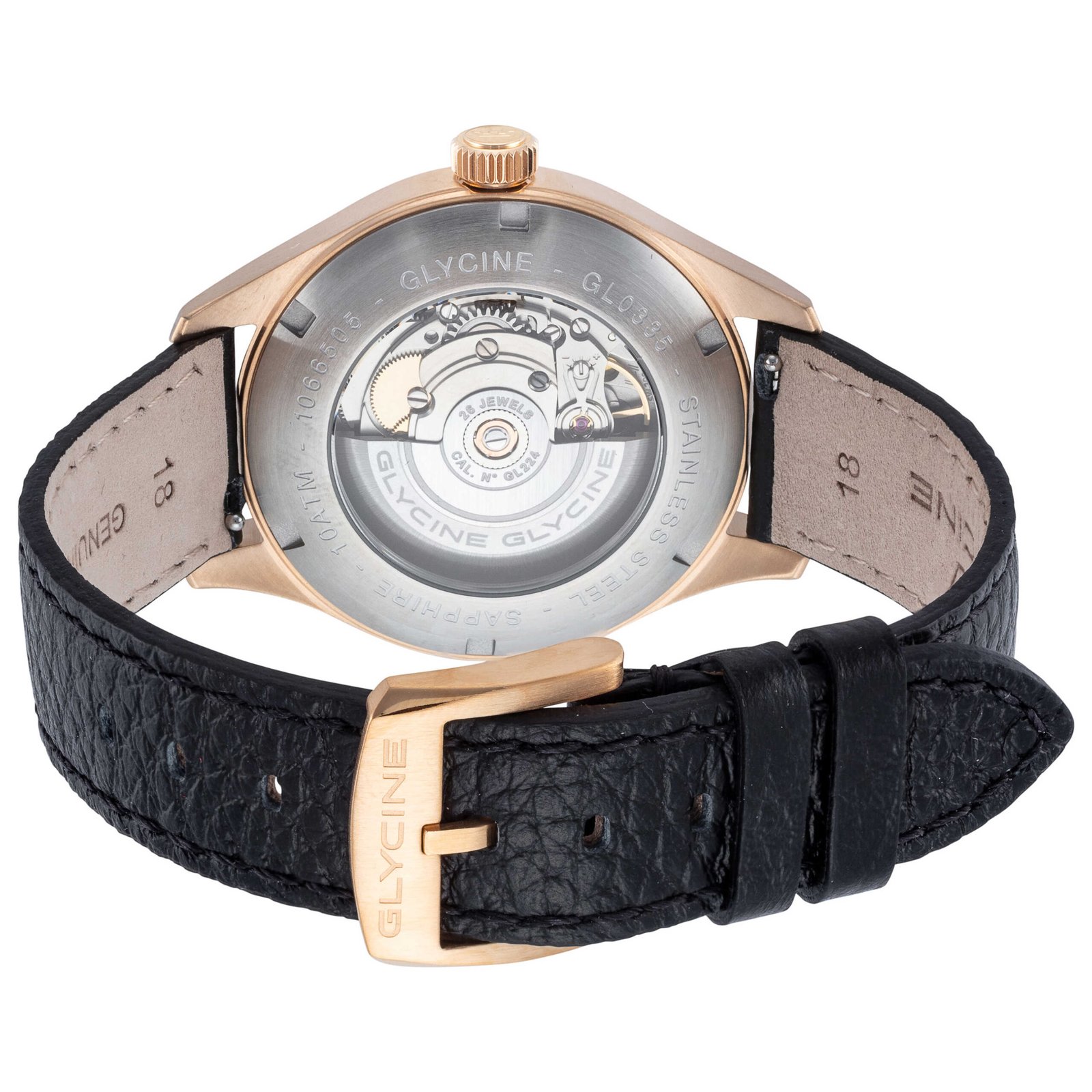 Beinne 1914 39mm Black Dial Men's Automatic Watch GL0335 - Image 3