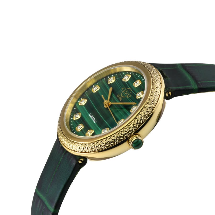 Arezzo Quartz Diamond Green Dial Ladies Watch 13302 - luxury watch