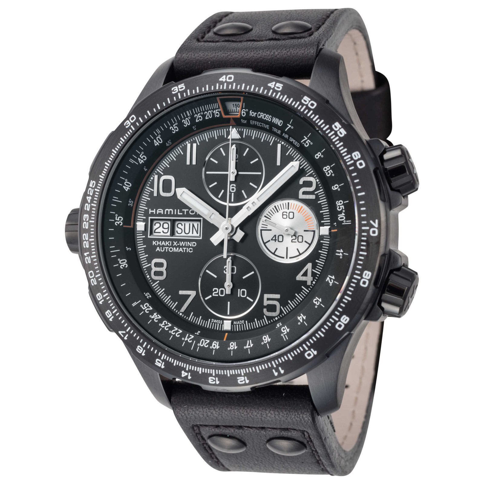 Khaki Aviation 45mm Black Dial Men's Automatic Watch H77736733