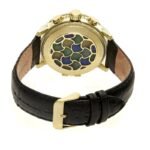 Aura Custom Vitreous Enamel Semi-Skeleton Dial Gold-tone Steel Case Men's Watch HR3502 - luxury watch