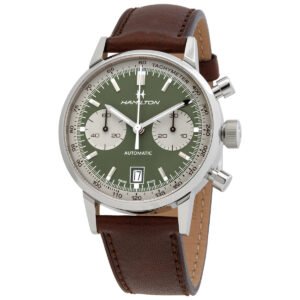 Hamilton Intra-Matic Chronograph Automatic Green Dial Men's Watch H38416560