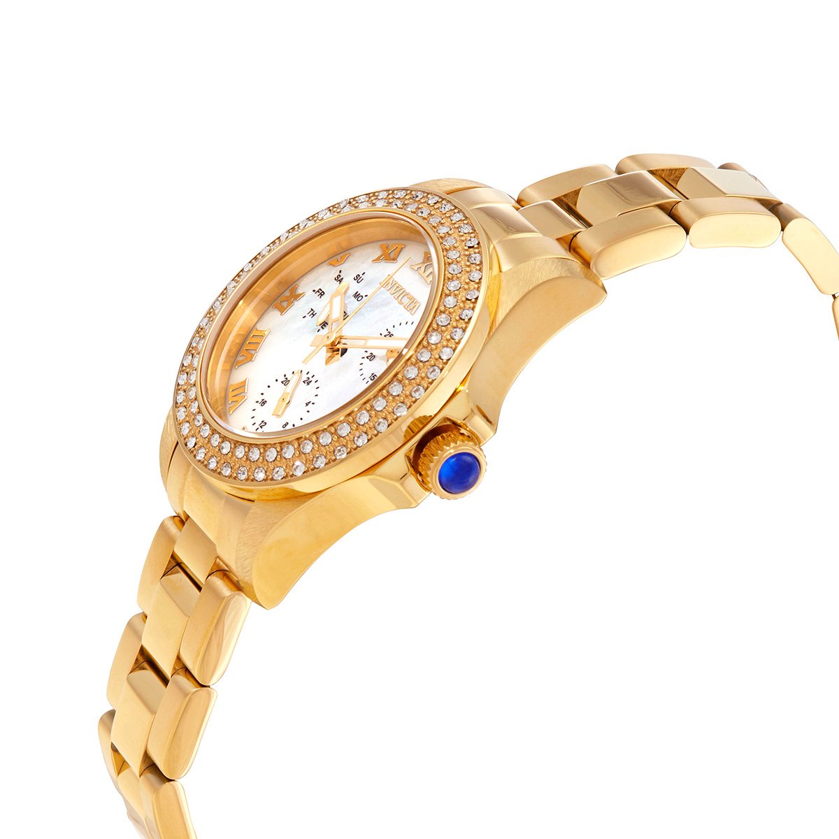 Invicta Angel Quartz Crystal White Mother of Pearl Dial Ladies Watch 28481 - Image 2