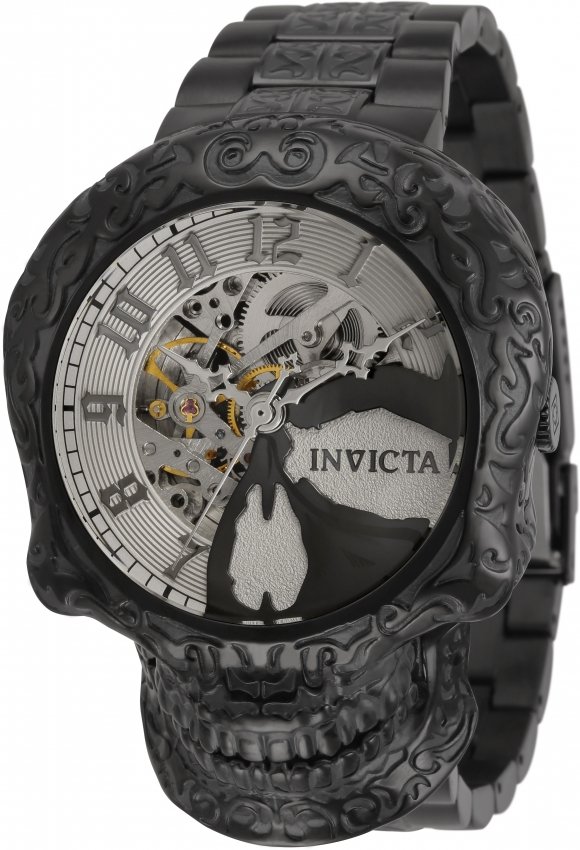 Invicta Artist Skull Automatic Grey Dial Men's Watch 33967