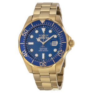 Pro Diver Blue Cabon Dial Gold Ion-plated Men's Watch 14357 - luxury watch