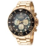 Ocean Voyage 52mm Black and Gold Dial Men's Quartz Watch IN-48601