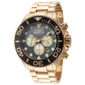 Ocean Voyage 52mm Black and Gold Dial Men's Quartz Watch IN-48601