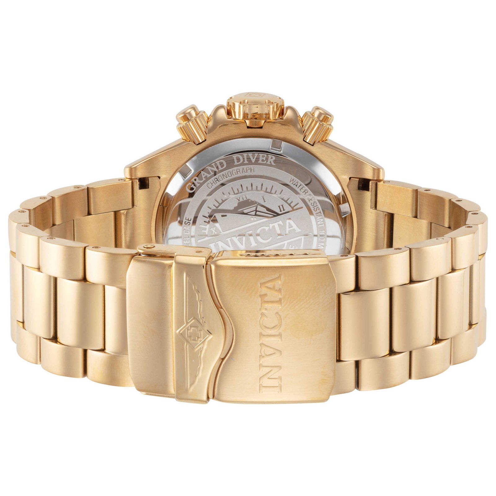 Ocean Voyage 52mm Black and Gold Dial Men's Quartz Watch IN-48601 - Image 3