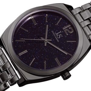 Joshua & Sons Blue Sandstone Dial Men's Grey Watch JX122GN