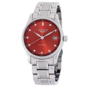 Master Automatic Diamond Orange Dial Ladies Watch L2.357.4.08.6 - luxury watch