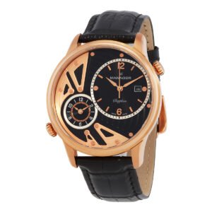 Open Box - Manager Nomad Quartz Black Dial Men's Watch MAN-TR-05-RL - luxury watch