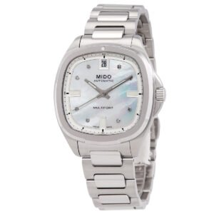 Mido Multifort TV Automatic Diamond White Mother of Pearl Dial Watch M0493071110600
