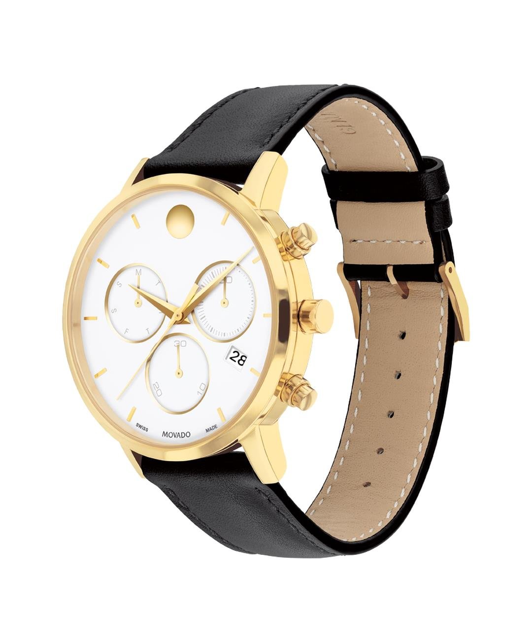 MOVADO Museum Classic Chronograph Quartz White Dial Men's Watch 0607888