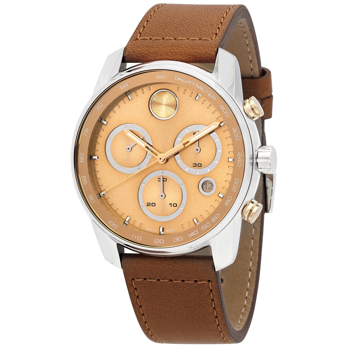 Movado Bold Verso Chronograph Quartz Gold Dial Men's Watch 3600908