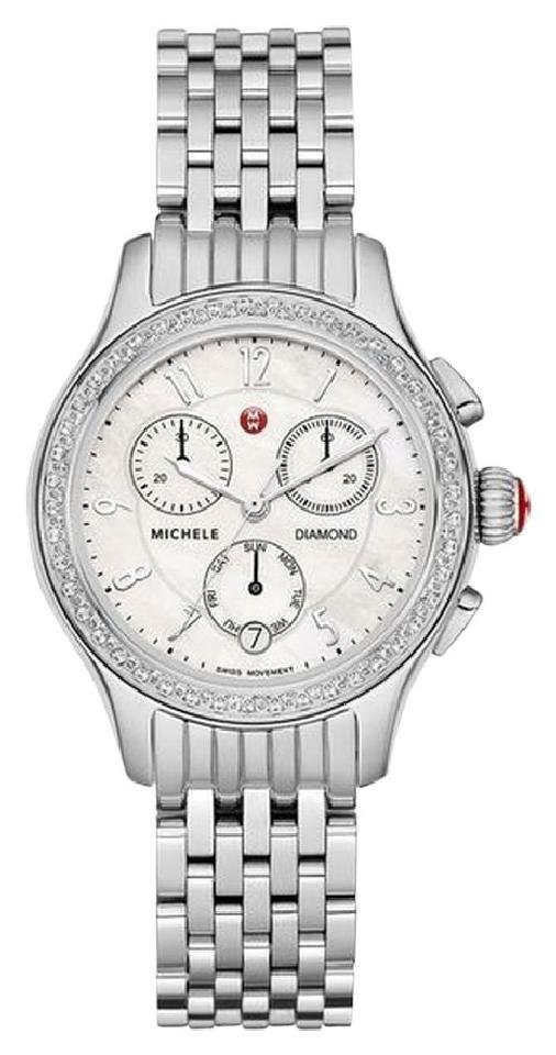 Michele Jetway Mother Of Pearl Dial Ladies Chronograph Watch MWW23A000001